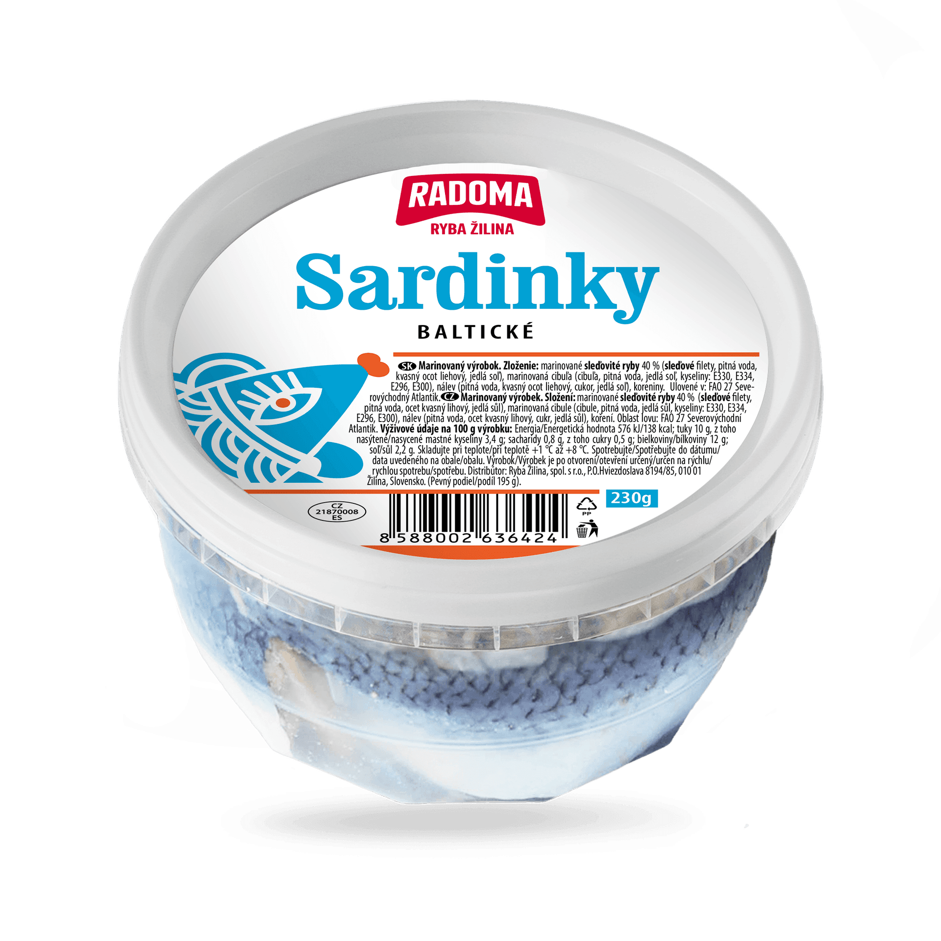 Baltické sardinky 230g 