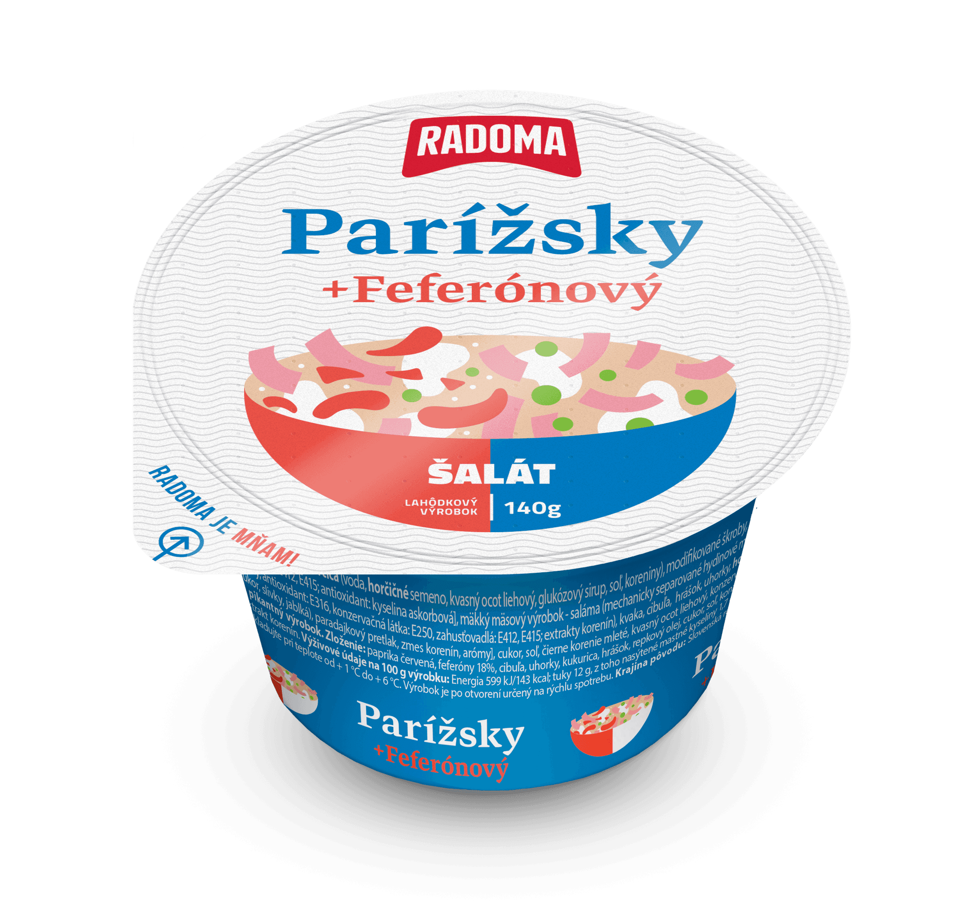 Parížsky + feferónový šalát 140g
