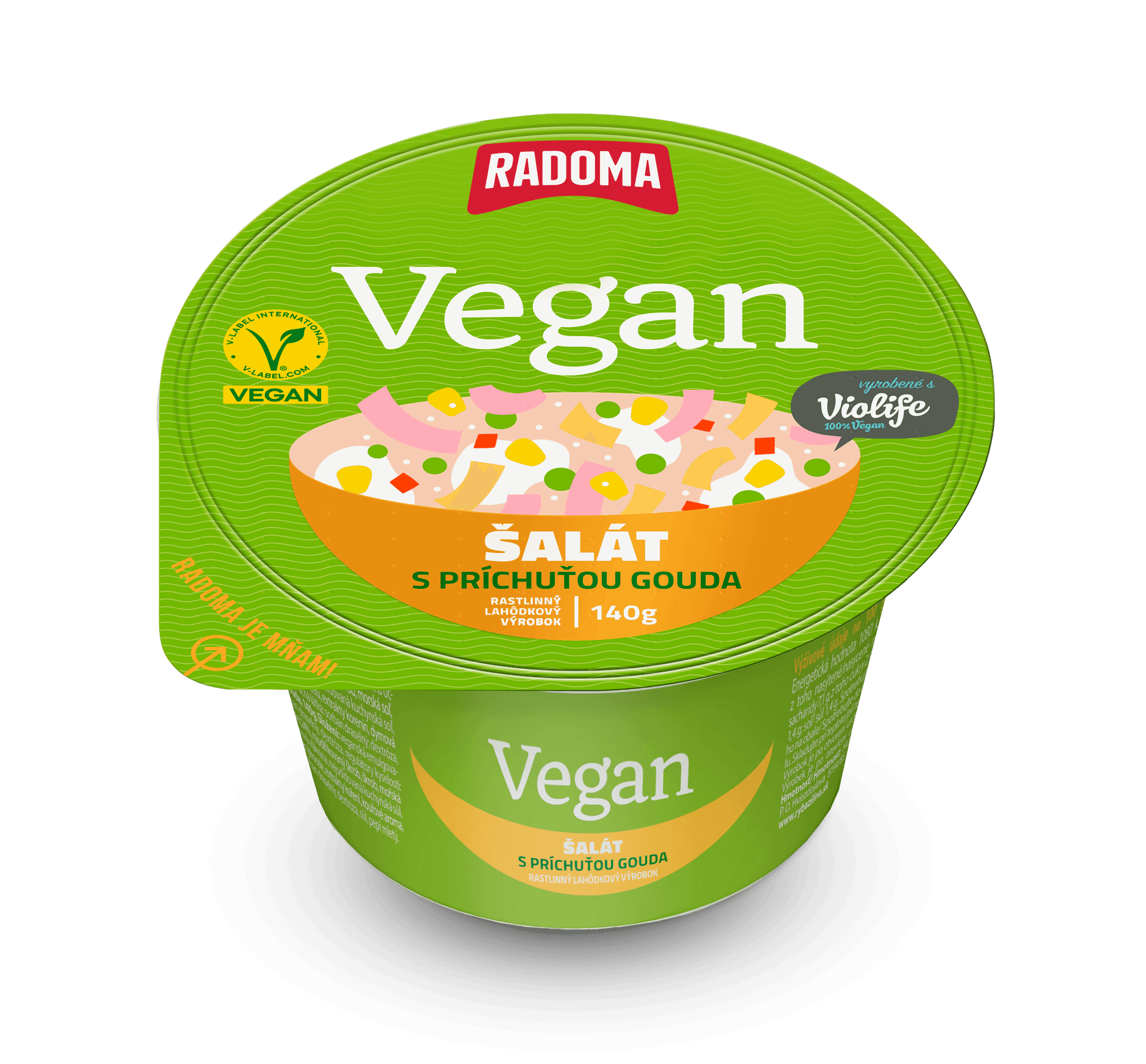 VEGAN šalát s príchuťou Gouda 140g 